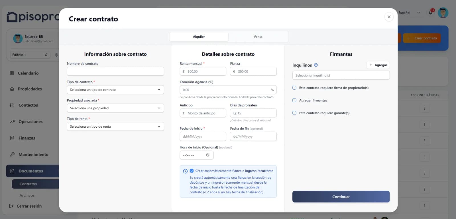 Captura de pisopro: Contratos Digitales