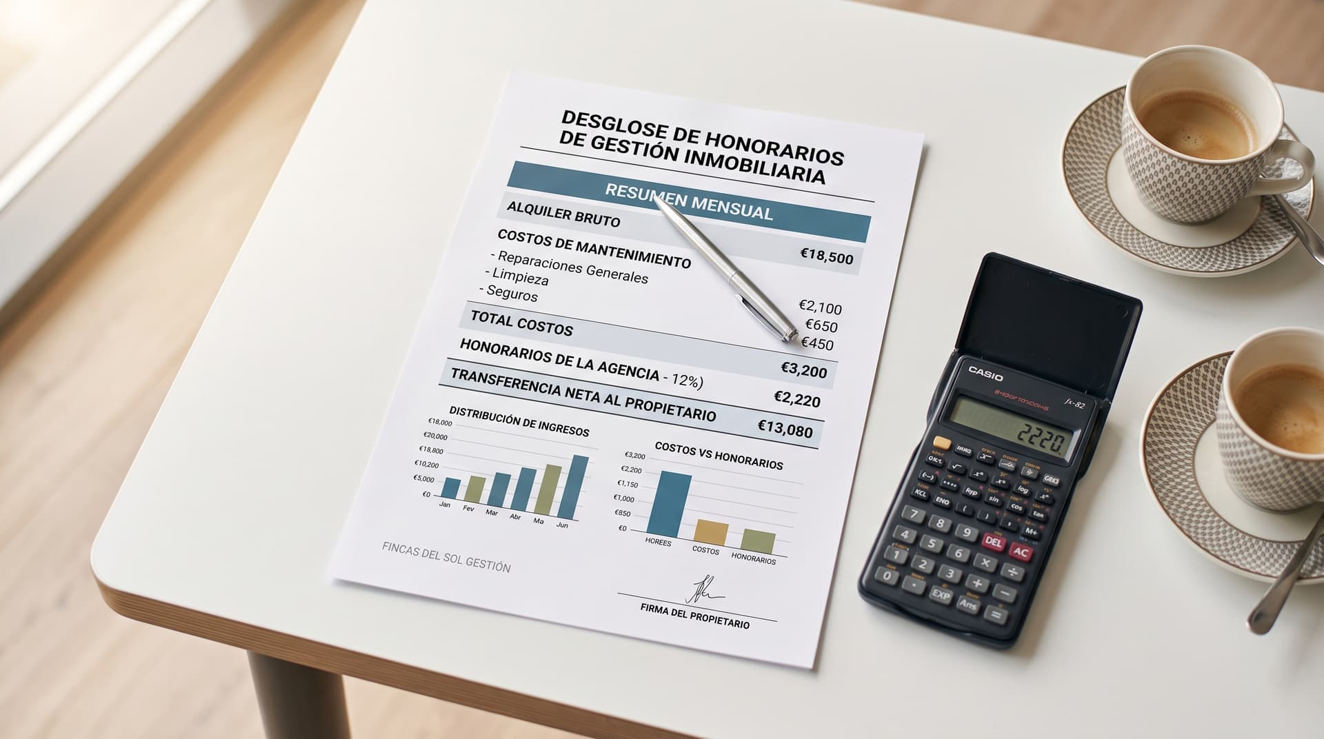 Honorarios de gestión inmobiliaria: qué cobra una agencia y por qué vale la pena